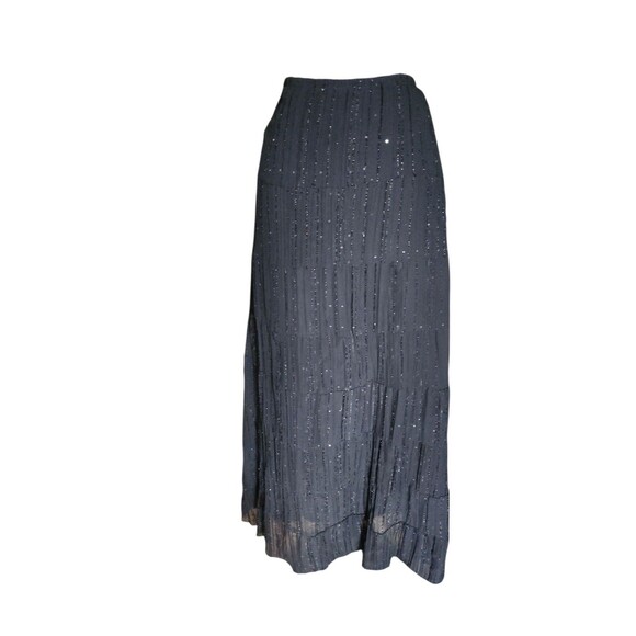 Vintage JBS Whimsigoth Maxi Skirt Womens M Black Broomstick Fairy Grunge Boho - Picture 1 of 7